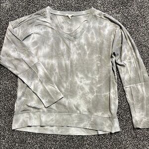 Cupio Gray Marble Sweatshirt Relaxed Fit